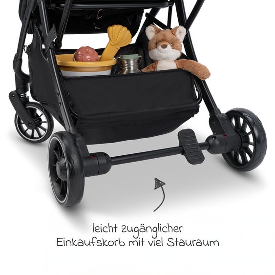 Osann Buggy & Pushchair Vegas up to 22 kg with Auto-Fold function, reclining position incl. cupholder - Carbon
