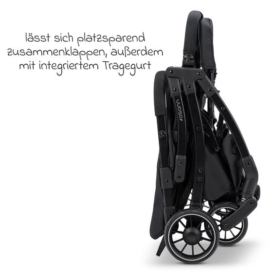 Osann Buggy & Pushchair Vegas up to 22 kg with Auto-Fold function, reclining position incl. cupholder - Carbon