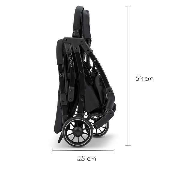 Osann Buggy & Pushchair Vegas up to 22 kg with Auto-Fold function, reclining position incl. cupholder - Carbon