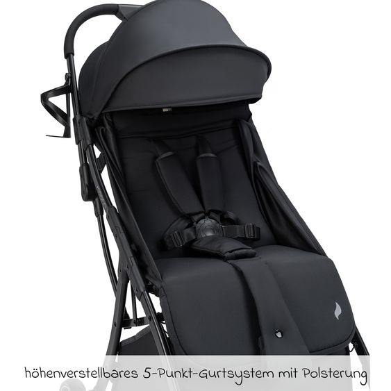 Osann Buggy & Pushchair Vegas up to 22 kg with Auto-Fold function, reclining position incl. cupholder - Carbon