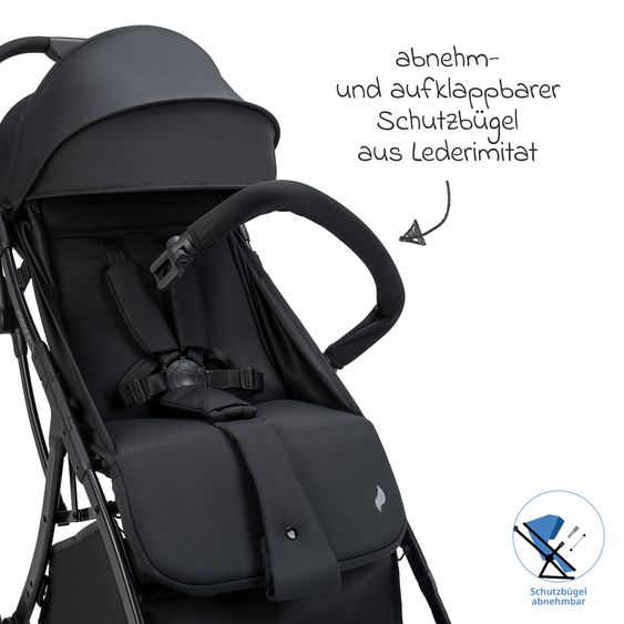 Osann Buggy & Pushchair Vegas up to 22 kg with Auto-Fold function, reclining position incl. cupholder - Carbon