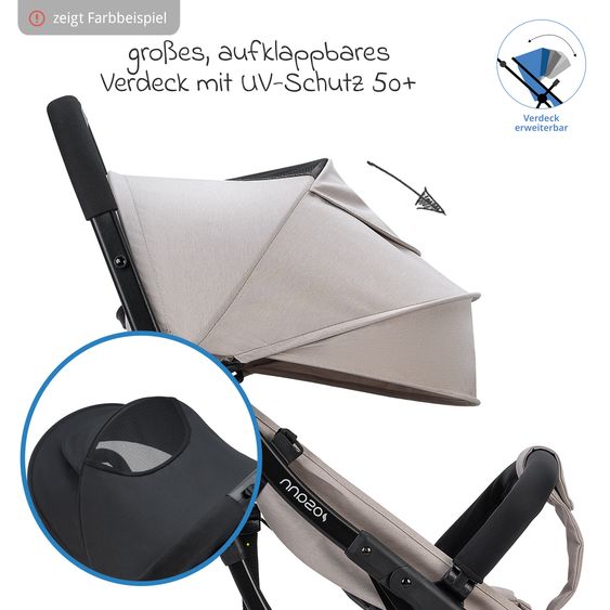 Osann Buggy & Pushchair Vegas up to 22 kg with Auto-Fold function, reclining position incl. cupholder - Wheat