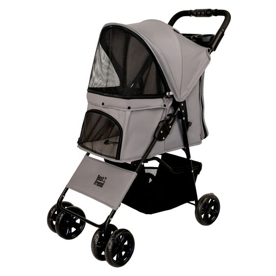 Osann Hundebuggy bis 15 kg belastbar auch für Katzen & andere kleine Haustiere - My Friend - Grau