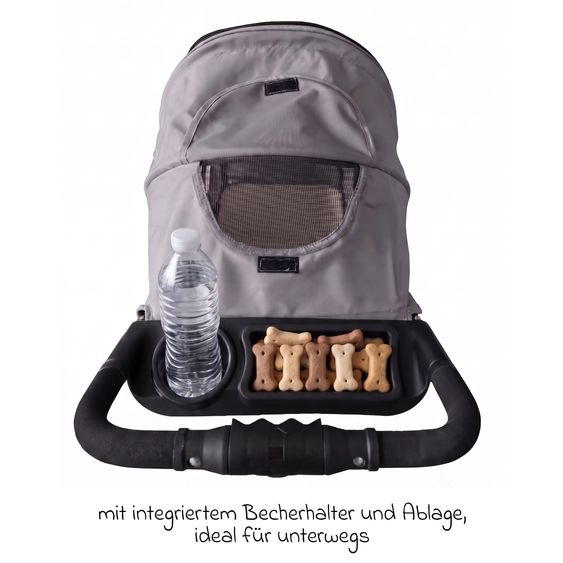 Osann Hundebuggy bis 15 kg belastbar auch für Katzen & andere kleine Haustiere - My Friend - Grau