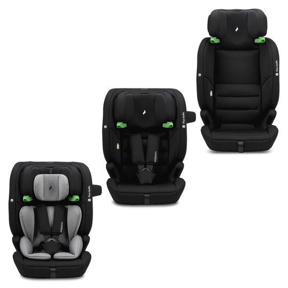 Osann Seggiolino auto Flux Isofix i-Size da 9 mesi a 12 anni (76 cm - 150 cm) con Isofix e Top-Tether - Grigio Melange