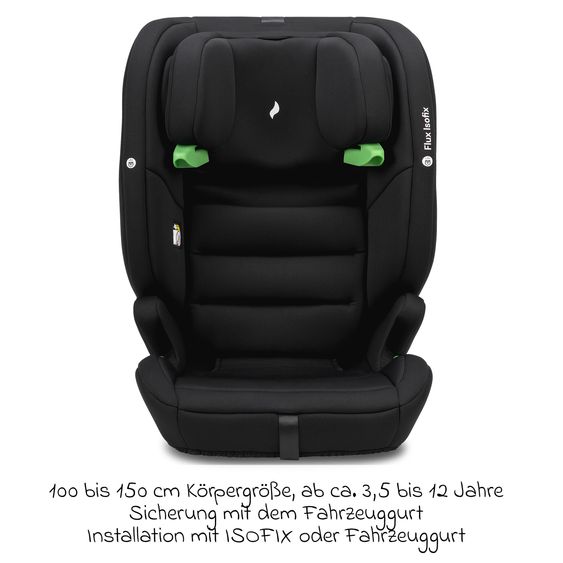 Osann Seggiolino auto Flux Isofix i-Size da 9 mesi a 12 anni (76 cm - 150 cm) con Isofix e Top-Tether - Grigio Melange