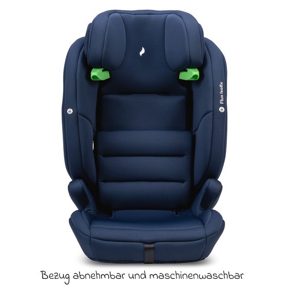 Osann Flux Isofix i-Size child car seat from 9 months - 12 years (76 cm - 150 cm) with Isofix & Top-Tether - Navy Melange