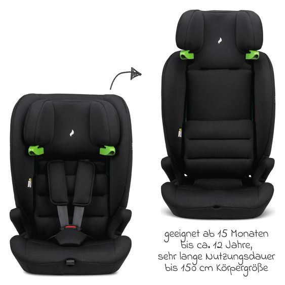 Osann Lupo i-Size child car seat from 9 months - 12 years (76 cm - 150 cm) - Black