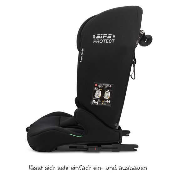 Osann Kindersitz Lupo Isofix i-Size ab 15 Monate - 12 Jahre (76 cm - 150) mit Isofix & Top-Tether - Black