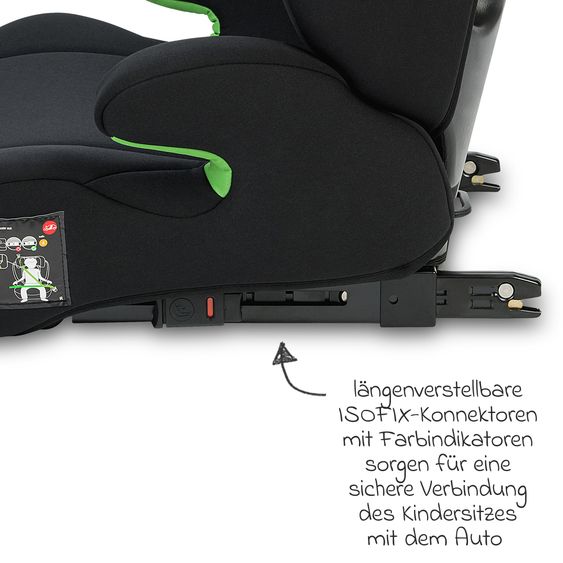 Osann Kindersitz Musca Isofix i-Size ab 3 Jahre - 12 Jahre (100 cm - 150 cm) mit Isofix - Black