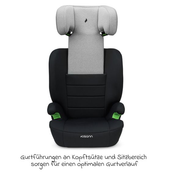 Osann Kindersitz Musca Isofix i-Size ab 3 Jahre - 12 Jahre (100 cm - 150 cm) mit Isofix - Grey Melange