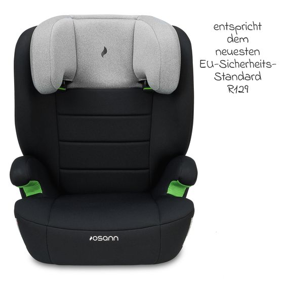 Osann Kindersitz Musca Isofix i-Size ab 3 Jahre - 12 Jahre (100 cm - 150 cm) mit Isofix - Grey Melange