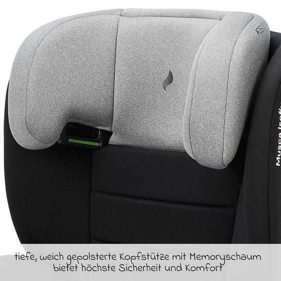 Osann Kindersitz Musca Isofix i-Size ab 3 Jahre - 12 Jahre (100 cm - 150 cm) mit Isofix - Grey Melange