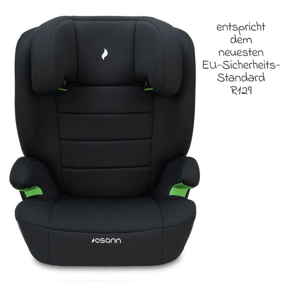 Osann Car seat Musca Isofix i-Size from 3 years - 12 years (100 cm - 150 cm) with Isofix incl. cushion protector - Black