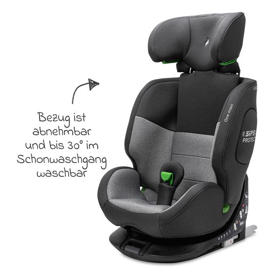 Osann Kindersitz One maxi ab 3 Jahre - 12 Jahre (100 cm - 150 cm) drehbar bis 180° inkl. Isofix-Basis - Universe Grey