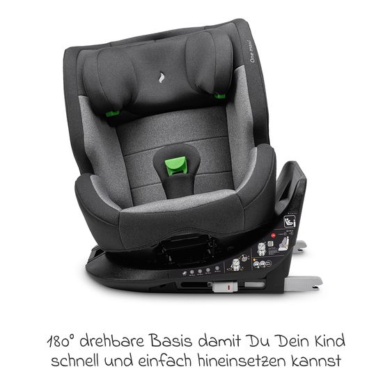 Osann Kindersitz One maxi ab 3 Jahre - 12 Jahre (100 cm - 150 cm) drehbar bis 180° inkl. Isofix-Basis - Universe Grey