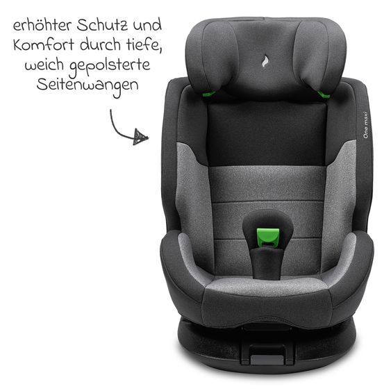 Osann Kindersitz One maxi ab 3 Jahre - 12 Jahre (100 cm - 150 cm) drehbar bis 180° inkl. Isofix-Basis - Universe Grey