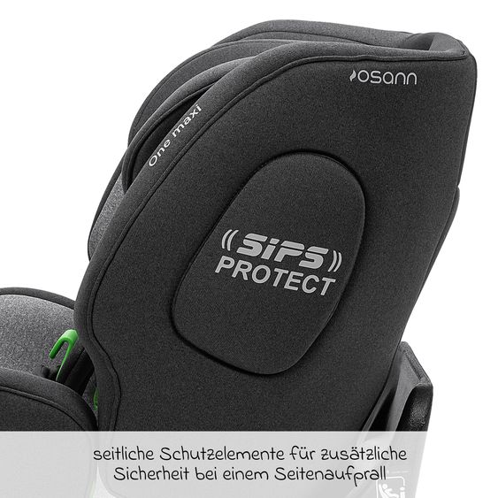Osann Kindersitz One maxi ab 3 Jahre - 12 Jahre (100 cm - 150 cm) drehbar bis 180° inkl. Isofix-Basis - Universe Grey