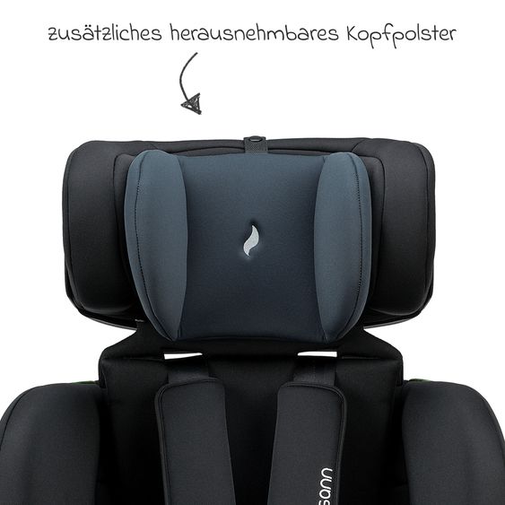 Osann Kindersitz-Reboarder Huddle 2 i-Size ab Geburt -12 Jahre (40 cm - 150 cm) Befestigung mit Fahrzeuggurt - Nero