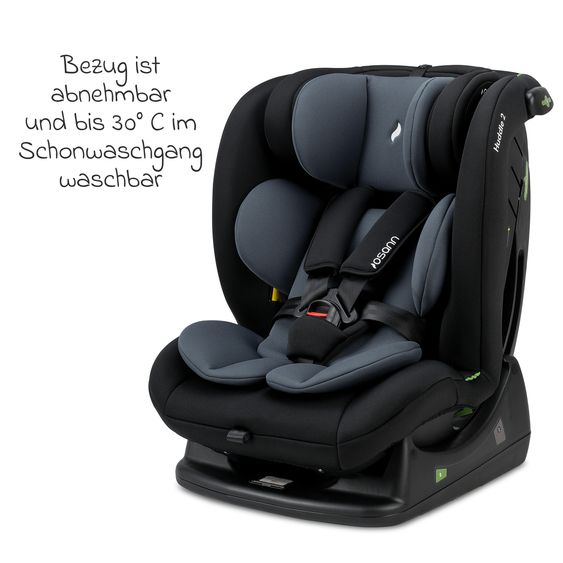 Osann Kindersitz-Reboarder Huddle 2 i-Size ab Geburt -12 Jahre (40 cm - 150 cm) Befestigung mit Fahrzeuggurt - Nero