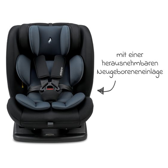 Osann Kindersitz-Reboarder Huddle 2 i-Size ab Geburt -12 Jahre (40 cm - 150 cm) Befestigung mit Fahrzeuggurt - Nero