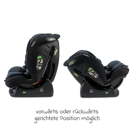 Osann Kindersitz-Reboarder Huddle 2 i-Size ab Geburt -12 Jahre (40 cm - 150 cm) Befestigung mit Fahrzeuggurt - Nero