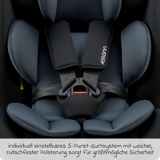 Osann Kindersitz-Reboarder Huddle 2 i-Size ab Geburt -12 Jahre (40 cm - 150 cm) Befestigung mit Fahrzeuggurt - Nero