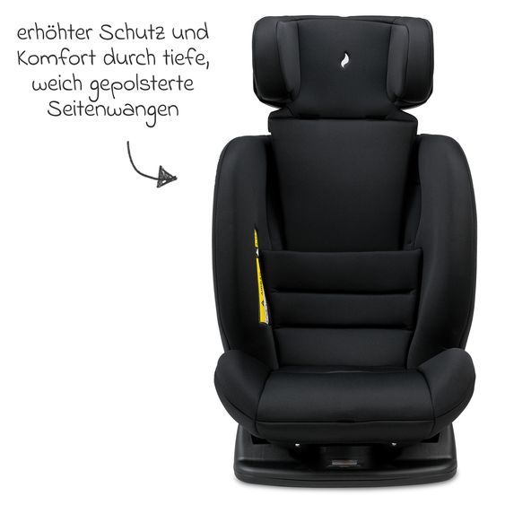 Osann Kindersitz-Reboarder Huddle 2 i-Size ab Geburt -12 Jahre (40 cm - 150 cm) Befestigung mit Fahrzeuggurt - Nero