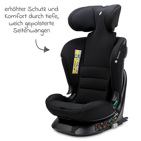 Osann Child seat reboarder Taos 360 from birth - 12 years (40 cm - 150 cm) rotatable incl. Isofix base & top tether - Grey Melange
