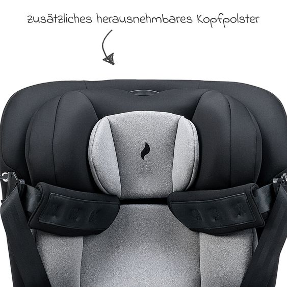 Osann Child seat reboarder Taos 360 from birth - 12 years (40 cm - 150 cm) rotatable incl. Isofix base & top tether - Grey Melange