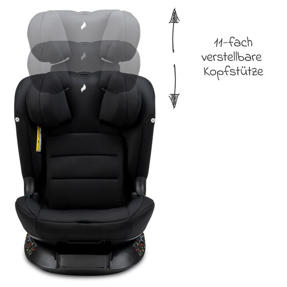Osann Child seat reboarder Taos 360 from birth - 12 years (40 cm - 150 cm) rotatable incl. Isofix base & top tether - Grey Melange