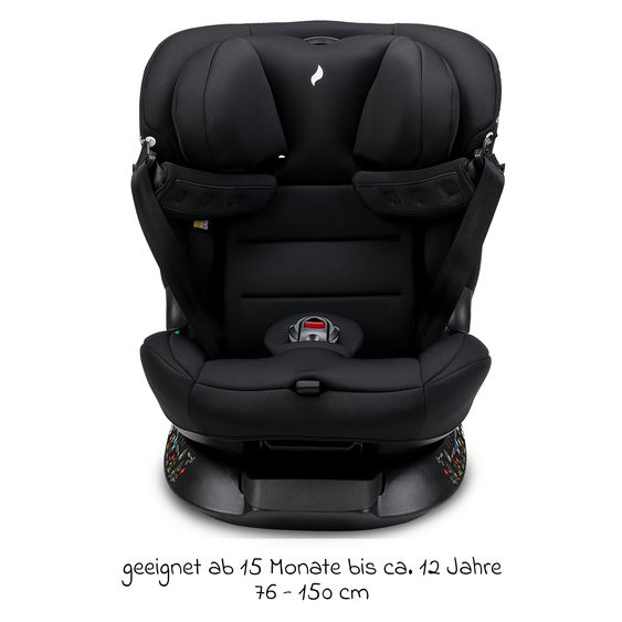 Osann Child seat Taos 360 midi 15 months - 12 years (76 cm - 150 cm) rotatable incl. Isofix base & Toptether - Black