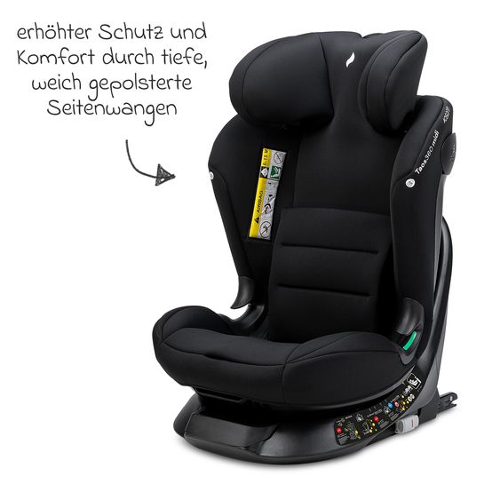 Osann Child seat Taos 360 midi 15 months - 12 years (76 cm - 150 cm) rotatable incl. Isofix base & Toptether - Black