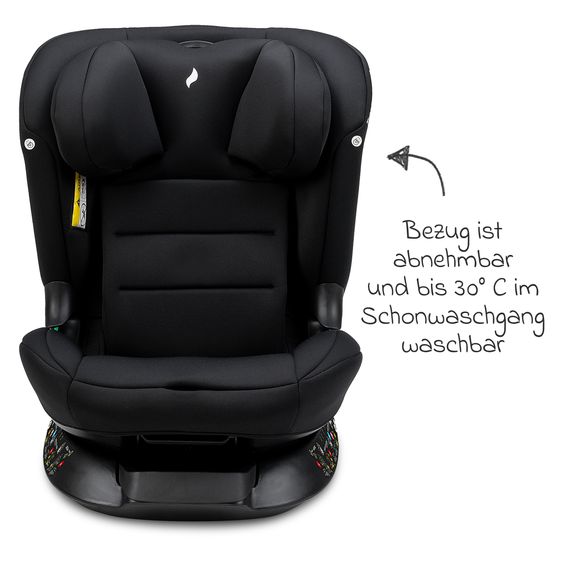 Osann Child seat Taos 360 midi 15 months - 12 years (76 cm - 150 cm) rotatable incl. Isofix base & Toptether - Black