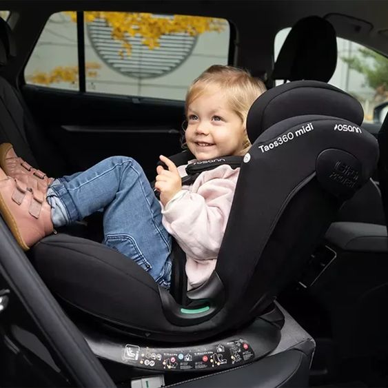 Osann Child seat Taos 360 midi 15 months - 12 years (76 cm - 150 cm) rotatable incl. Isofix base & Toptether - Black