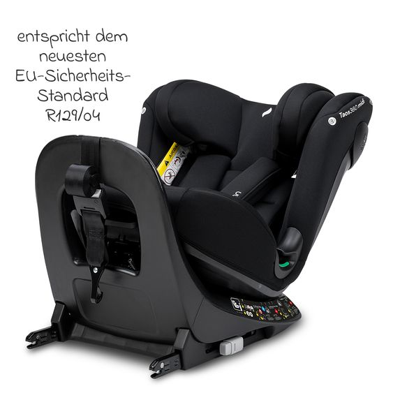 Osann Child seat Taos 360 midi 15 months - 12 years (76 cm - 150 cm) rotatable incl. Isofix base & Toptether - Black