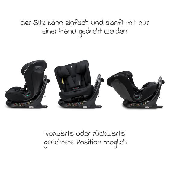 Osann Child seat Taos 360 midi 15 months - 12 years (76 cm - 150 cm) rotatable incl. Isofix base & Toptether - Black
