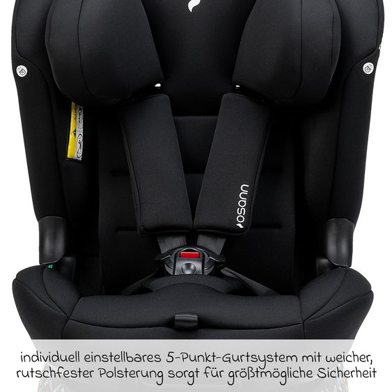 Osann Child seat Taos 360 midi 15 months - 12 years (76 cm - 150 cm) rotatable incl. Isofix base & Toptether - Black