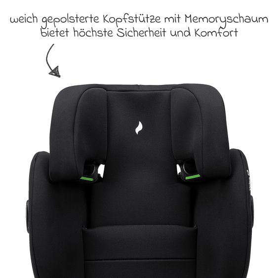 Osann Kindersitz Volpo SP ab 3 Jahre - 12 Jahre (100 cm - 150 cm) Befestigung mit Fahrzeuggurt - Black