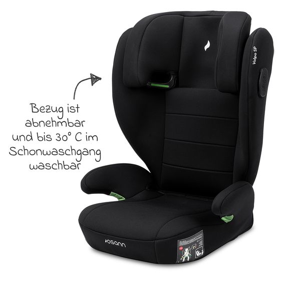 Osann Kindersitz Volpo SP ab 3 Jahre - 12 Jahre (100 cm - 150 cm) Befestigung mit Fahrzeuggurt - Black