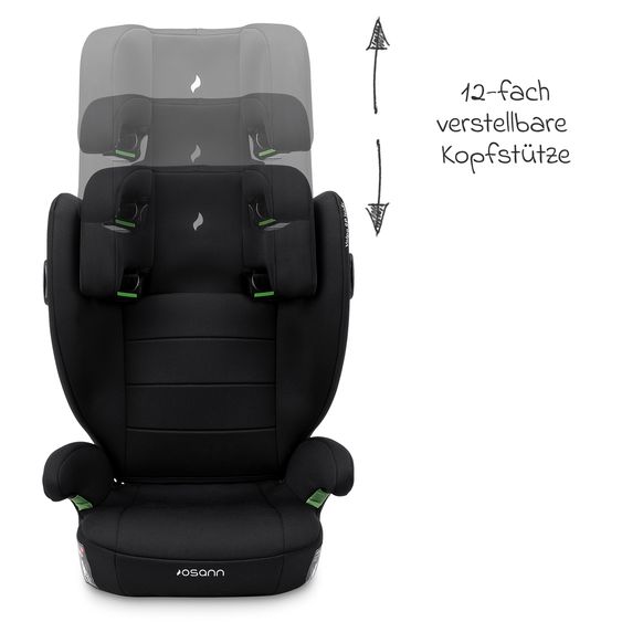 Osann Kindersitz Volpo SP Isofix ab 3 Jahre - 12 Jahre (100 cm - 150 cm) mit Isofix - Black