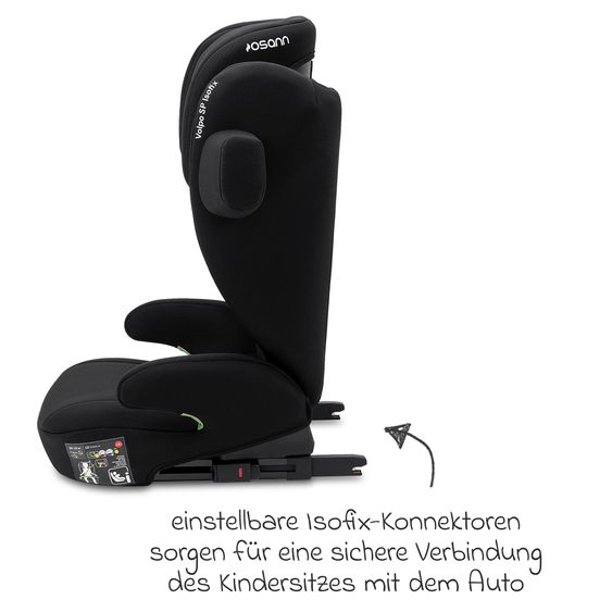 Osann Kindersitz Volpo SP Isofix ab 3 Jahre - 12 Jahre (100 cm - 150 cm) mit Isofix - Black