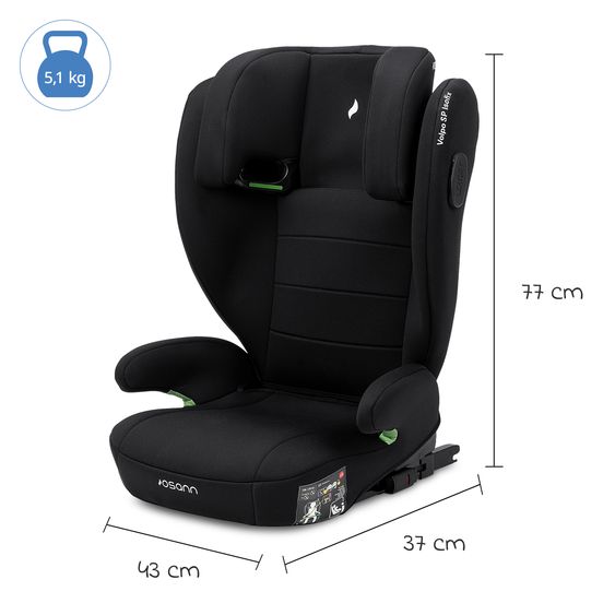 Osann Kindersitz Volpo SP Isofix ab 3 Jahre - 12 Jahre (100 cm - 150 cm) mit Isofix - Black
