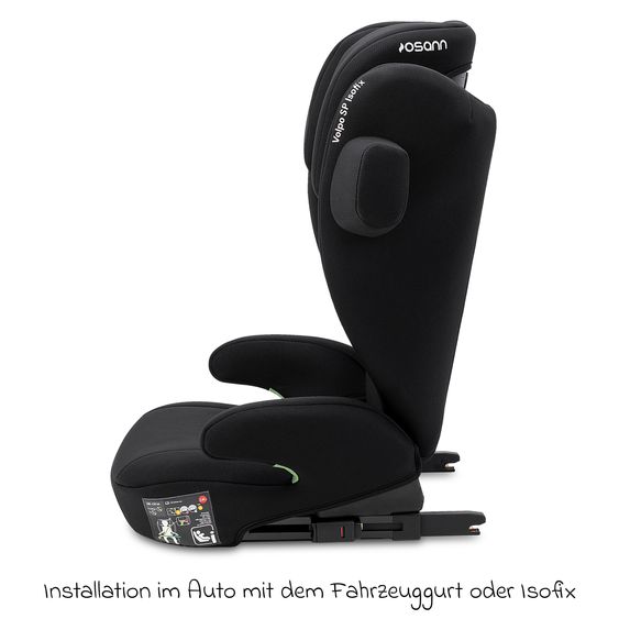 Osann Kindersitz Volpo SP Isofix ab 3 Jahre - 12 Jahre (100 cm - 150 cm) mit Isofix - Black