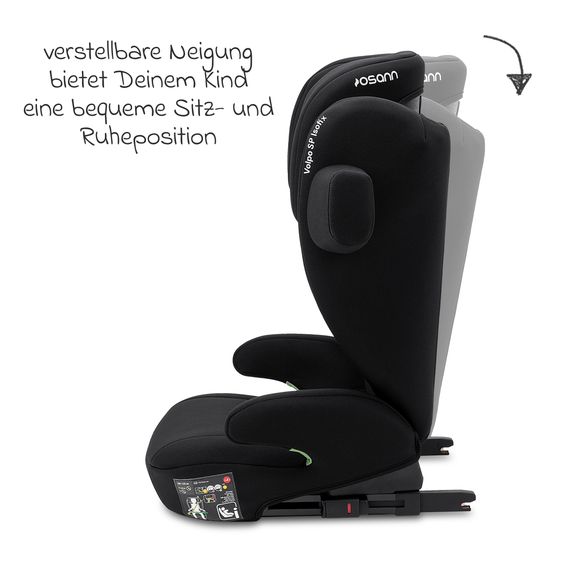 Osann Kindersitz Volpo SP Isofix ab 3 Jahre - 12 Jahre (100 cm - 150 cm) mit Isofix - Black