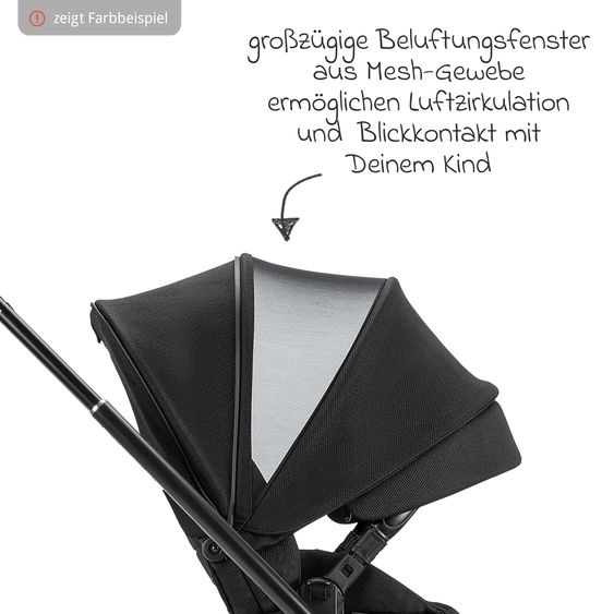 Osann Kombi-Kinderwagen Vamos bis 22 kg belastbar mit Luftreifen, Teleskopschieber, umsetzbare Sitzeinheit, Babywanne mit Matratze, Insektenschutz & Regenschutz - Caramel