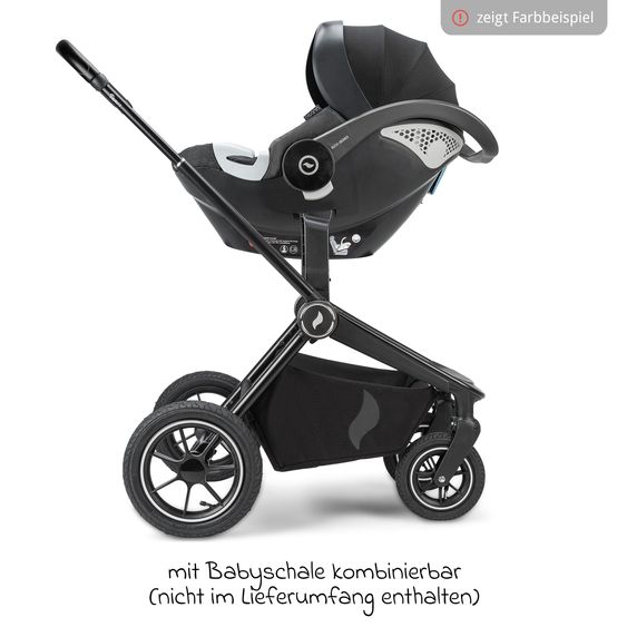 Osann Kombi-Kinderwagen Vamos bis 22 kg belastbar mit Luftreifen, Teleskopschieber, umsetzbare Sitzeinheit, Babywanne mit Matratze, Insektenschutz & Regenschutz - Caramel