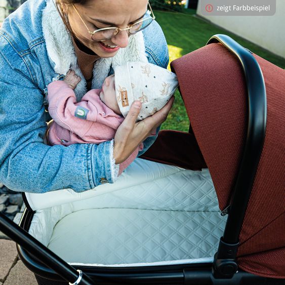 Osann Kombi-Kinderwagen Vamos bis 22 kg belastbar mit Luftreifen, Teleskopschieber, umsetzbare Sitzeinheit, Babywanne mit Matratze, Insektenschutz & Regenschutz - Cloud