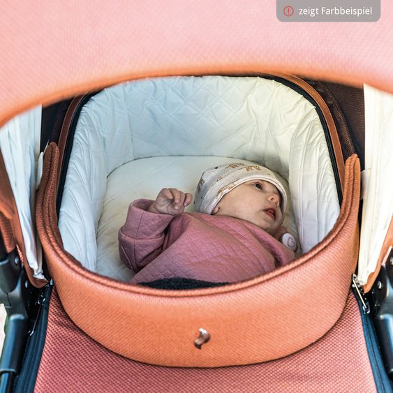 Osann Kombi-Kinderwagen Vamos bis 22 kg belastbar mit Luftreifen, Teleskopschieber, umsetzbare Sitzeinheit, Babywanne mit Matratze, Insektenschutz & Regenschutz - Cloud