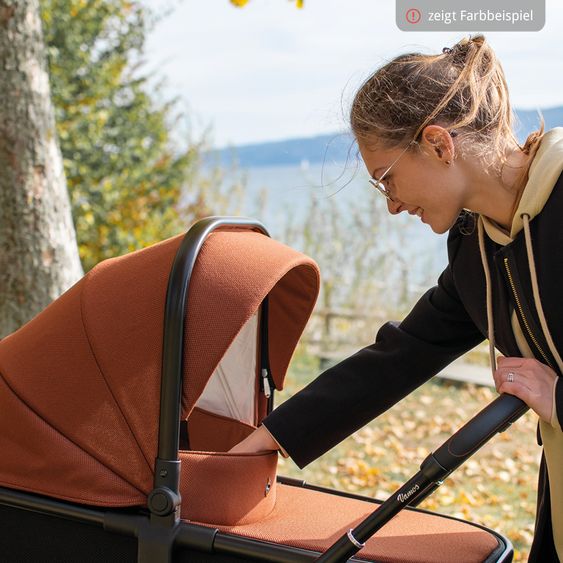 Osann Kombi-Kinderwagen Vamos bis 22 kg belastbar mit Luftreifen, Teleskopschieber, umsetzbare Sitzeinheit, Babywanne mit Matratze, Insektenschutz & Regenschutz - Cloud